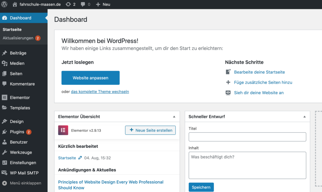 12. Schritt: Impressum Erstellen – Professionelle WordPress Homepage ...